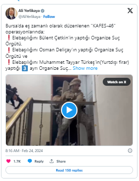 3 Ayrı Suç Örgütü ‘KAFES-46 Operasyonlarında’ Çökertildi