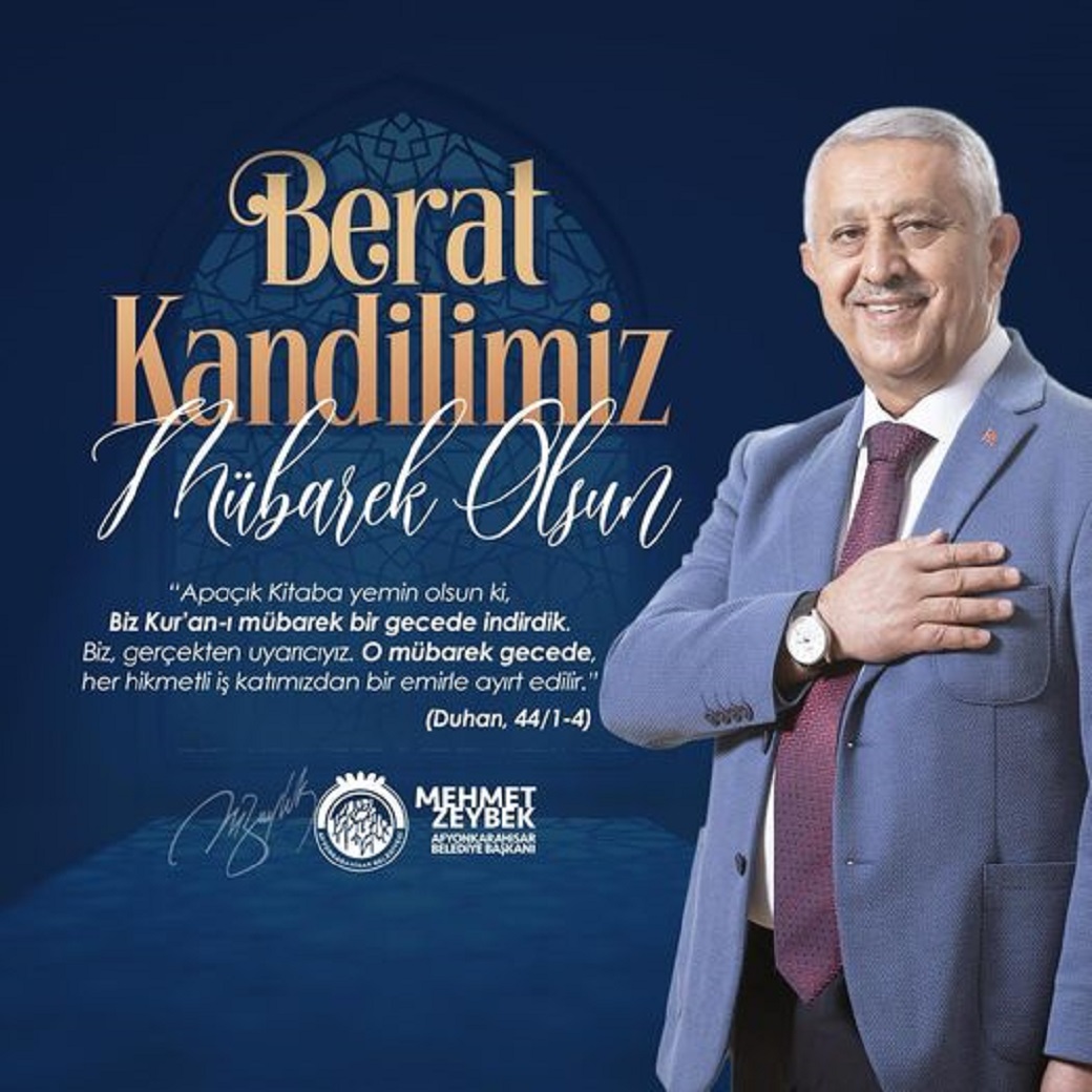BAŞKAN ZEYBEK'TEN KANDİL MESAJI