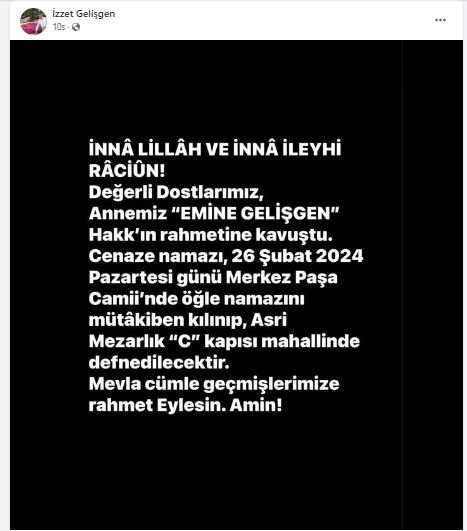 Gelişgen Ailesinin Acı Günü
