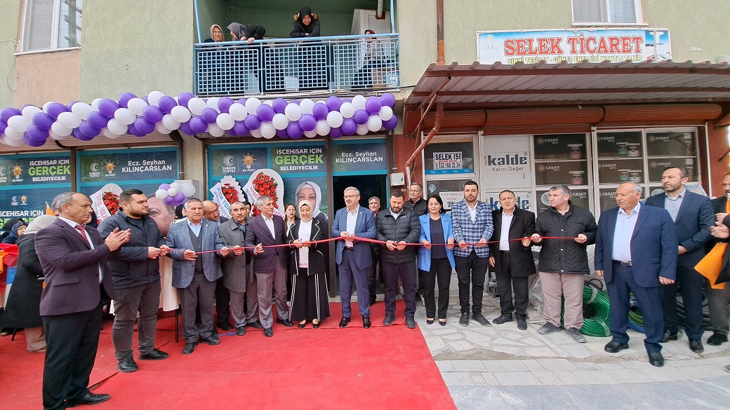 YURDUNUSEVEN, İSCEHİSAR'DA SEÇİM KOORDİNASYON MERKEZİ AÇILIŞINA KATILDI