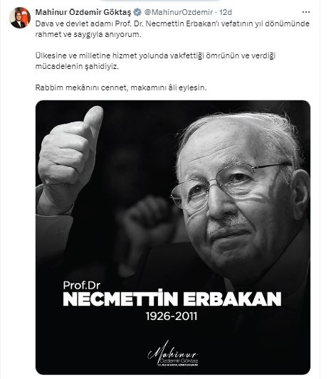 Bakan Göktaş Erbakan Hocayı Yad Etti