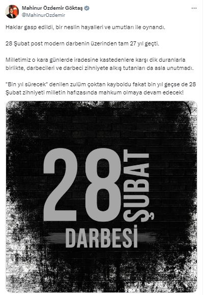 Afyonlu Bakan'ın Gündemi 28 Şubat Darbesi Oldu