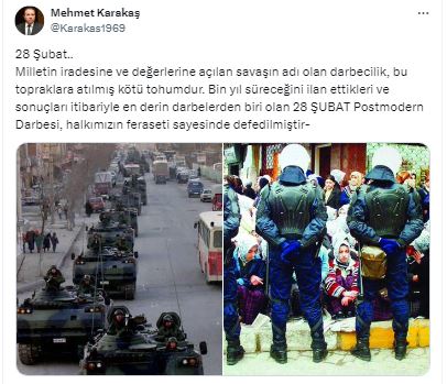 Rektör Karakaş 28 Şubat Paylaşımı