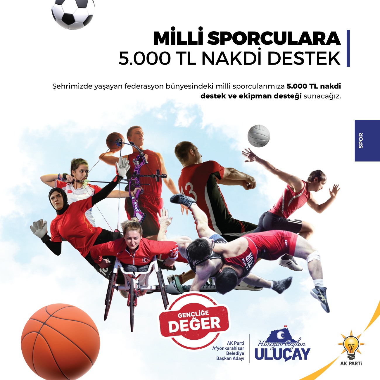 Uluçay futbolcu akademisi kuracak, milli sporculara 5000 bin TL destek sağlayacak