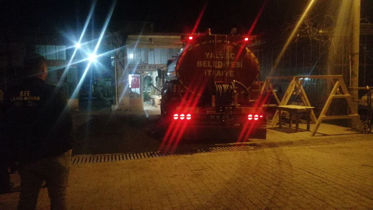 GECEYİ ALEVLER AYDINLATTI