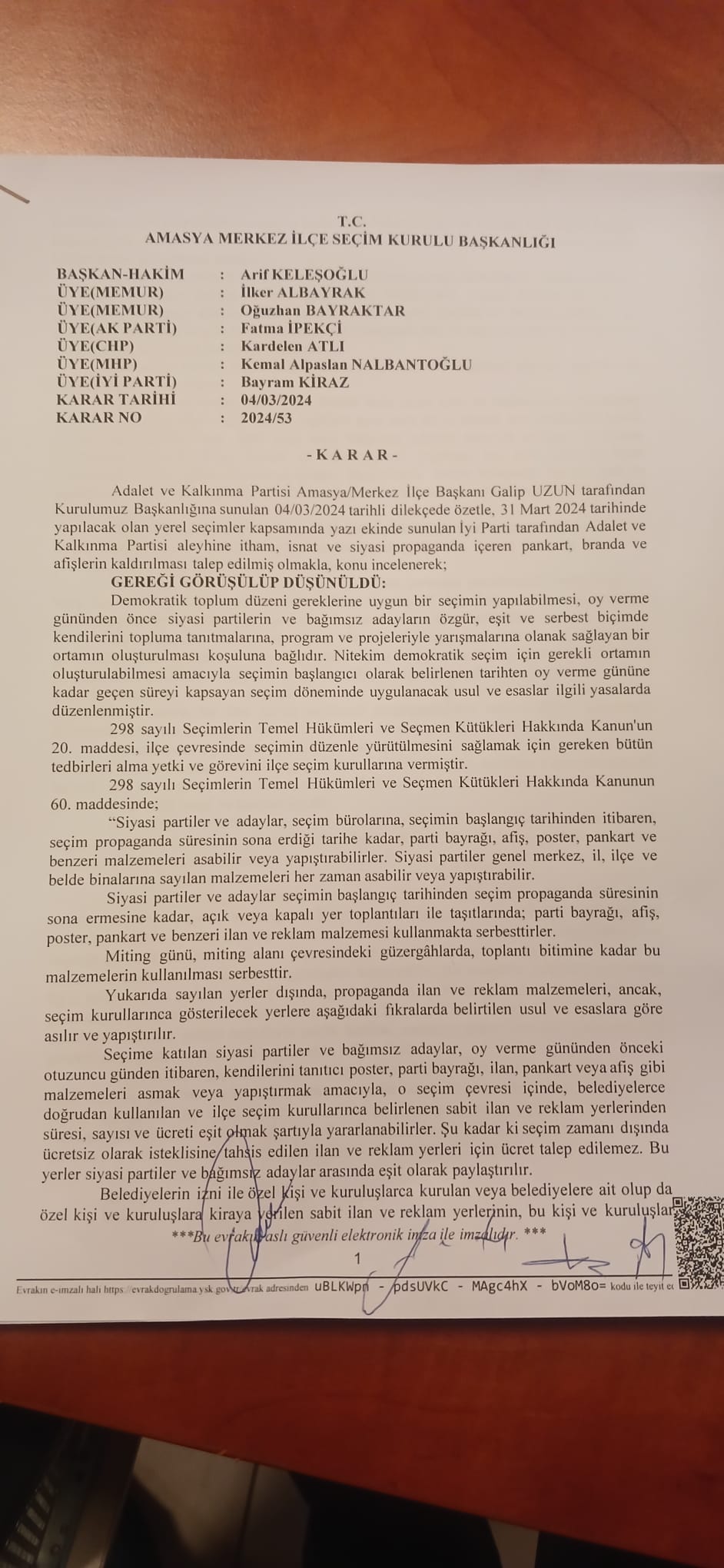 İYİ Parti Milletvekili Olgun'dan ilçe seçim kuruluna tepki
