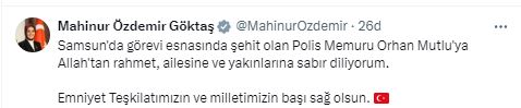 Afyonlu Bakan Göktaş Şehit Polis İçin Paylaşımda Bulundu