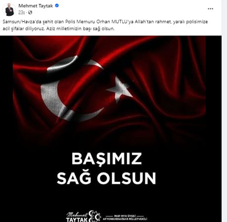 TAYTAK ŞEHİT POLİS MEMURUNU UNUTMADI
