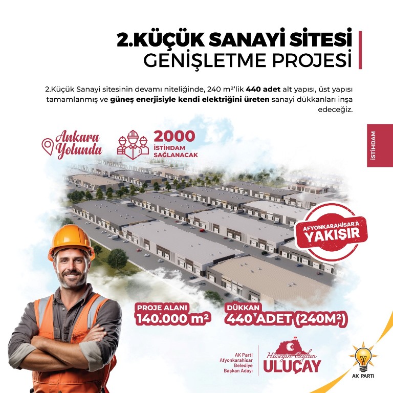 ULUÇAY'DAN 2. KÜÇÜK SANAYİ SİTESİ GENİŞLETME PROJESİ