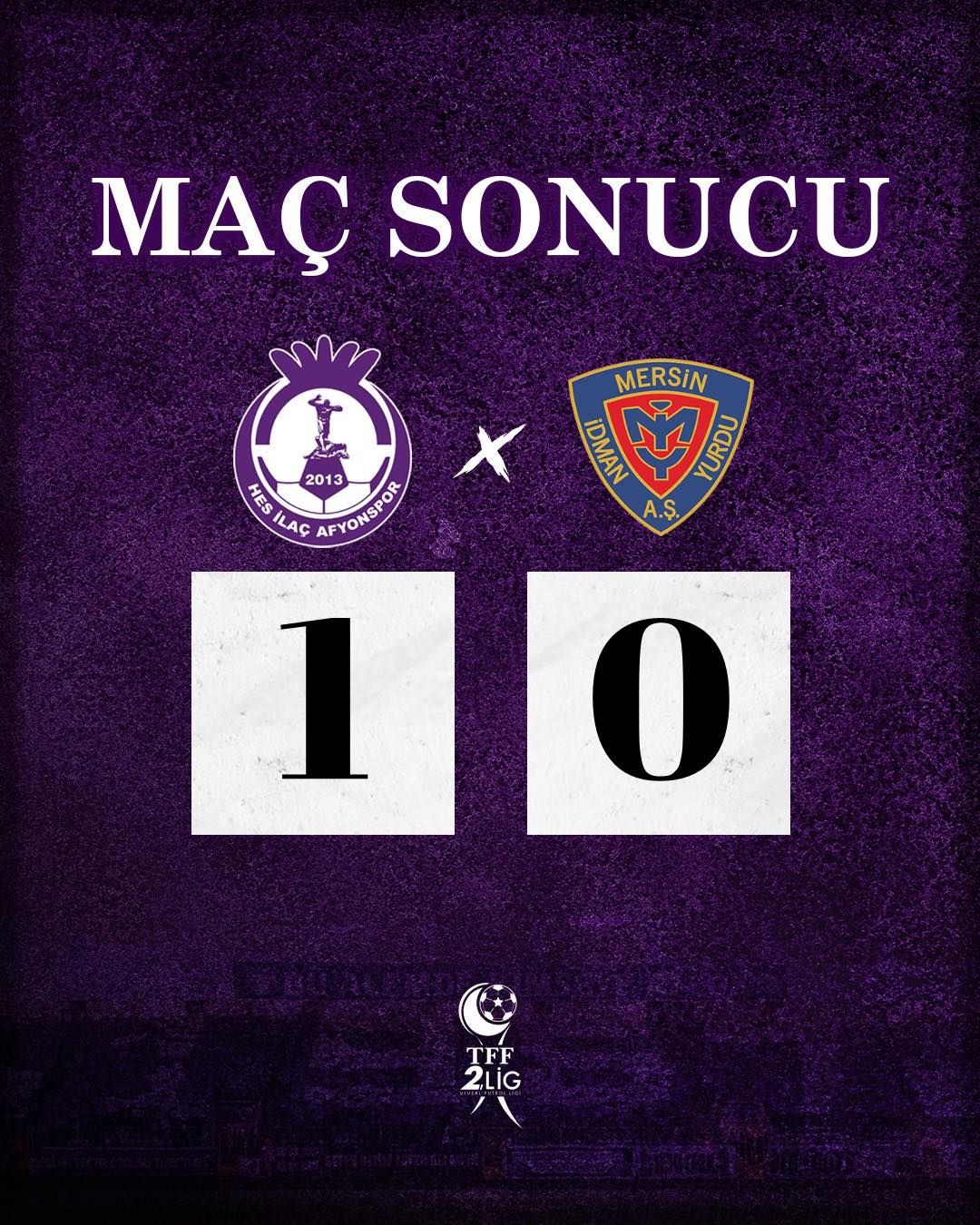 AFYONSPOR TEK GOLLE KAZANDI