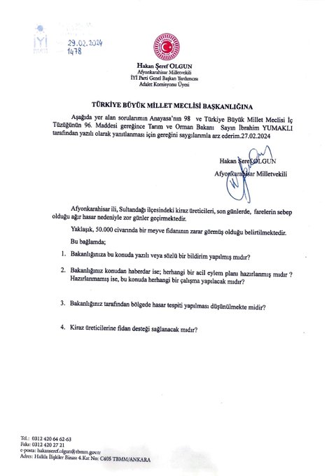İYİ Partili Olgun ''Bakan Yumaklı'ya Sordum''