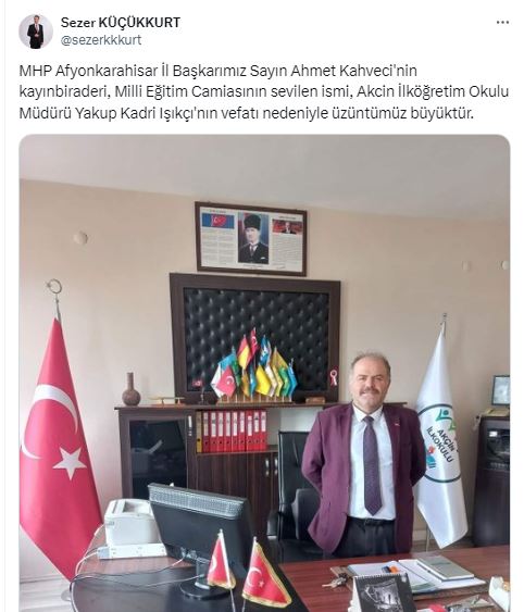 MHP'li Küçükkurt ''Vefat Nedeniyle Üzüntümüz Büyüktür''
