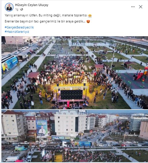 ULUÇAY'DAN KÖKSAL'A MİTİNG GÖNDERMESİ: "YANLIŞ ANLAMAYIN LÜTFEN DİYEREK PAYLAŞTI