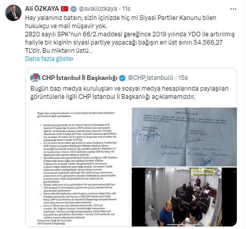 AK Partili Özkaya'dan Tokat Gibi Cevap