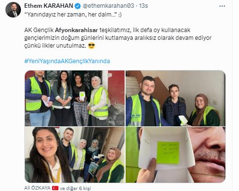 AK Gençlik'ten Sürpriz Kutlamalar Sürüyor