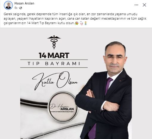 Arslan  Sağlık Çalışanlarını Kutladı