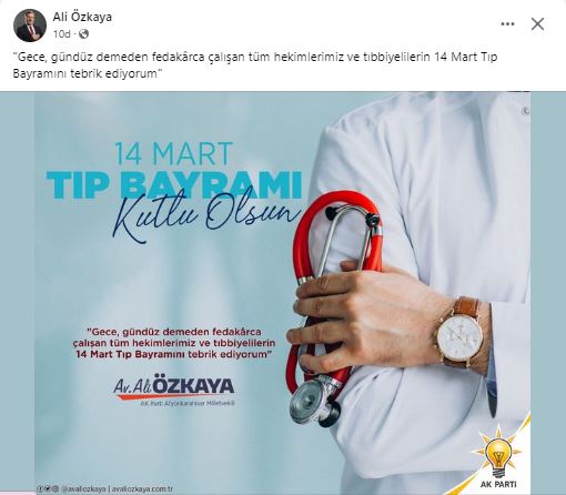 ÖZKAYA SAĞLIK ÇALIŞANLARINI UNUTMADI