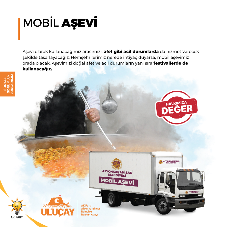 "NEREDE İHTİYAÇ OLURSA MOBİL AŞEVİMİZ ORADA OLACAK"