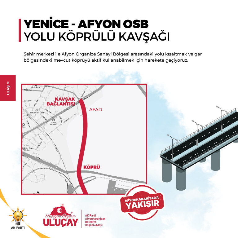ULUÇAY'DAN ŞEHİR İÇİ TRAFİĞİNİ RAHATLATACAK İKİ PROJE DAHA
