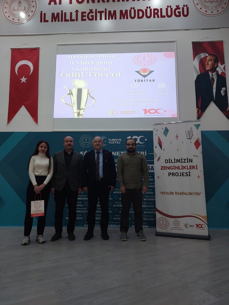 EMİRDAĞ AZİZİYE ANADOLU LİSESİ 'TÜBİTAK PROJESİ' ÖDÜLÜNÜ ALDI