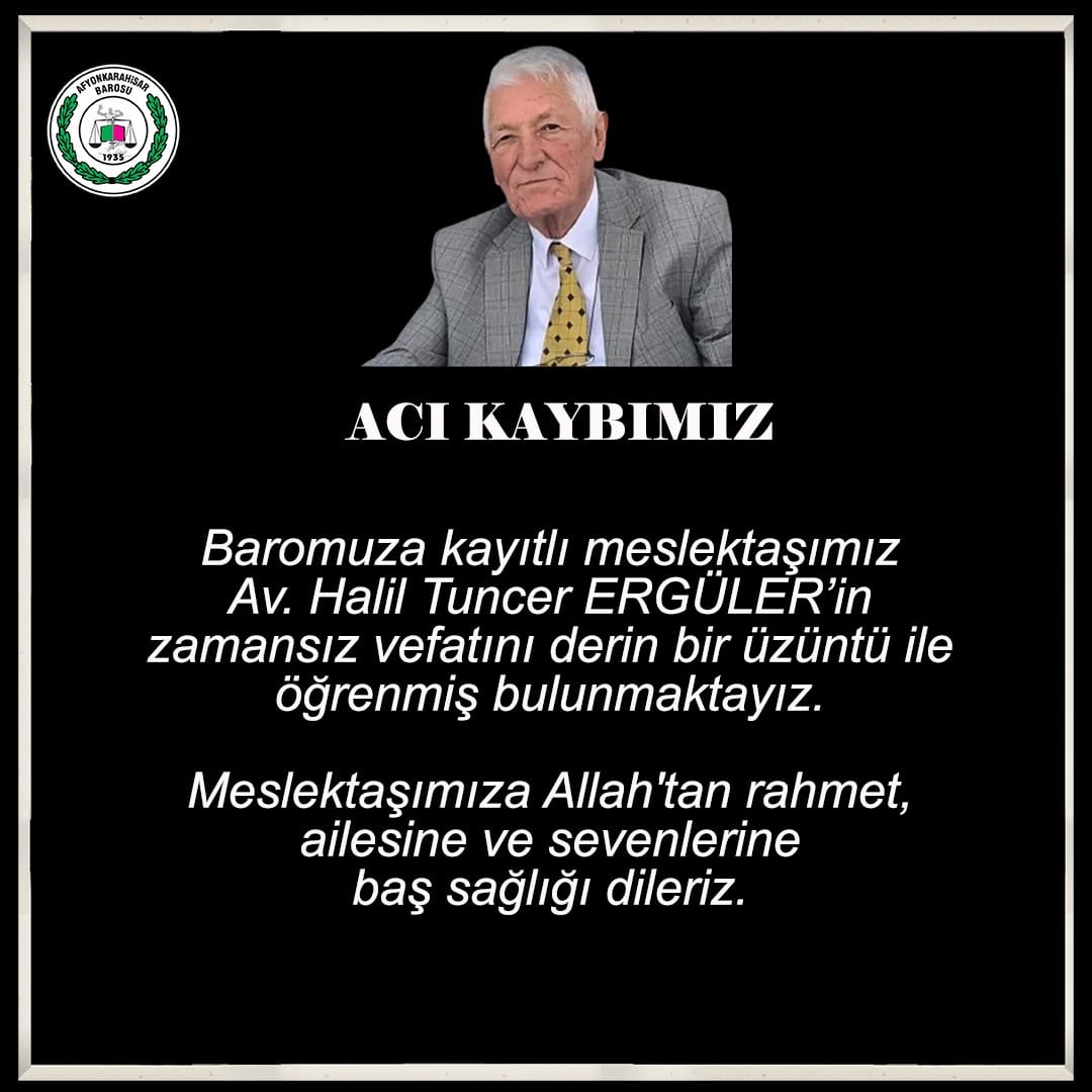 Afyon Barosunun Acı Kaybı