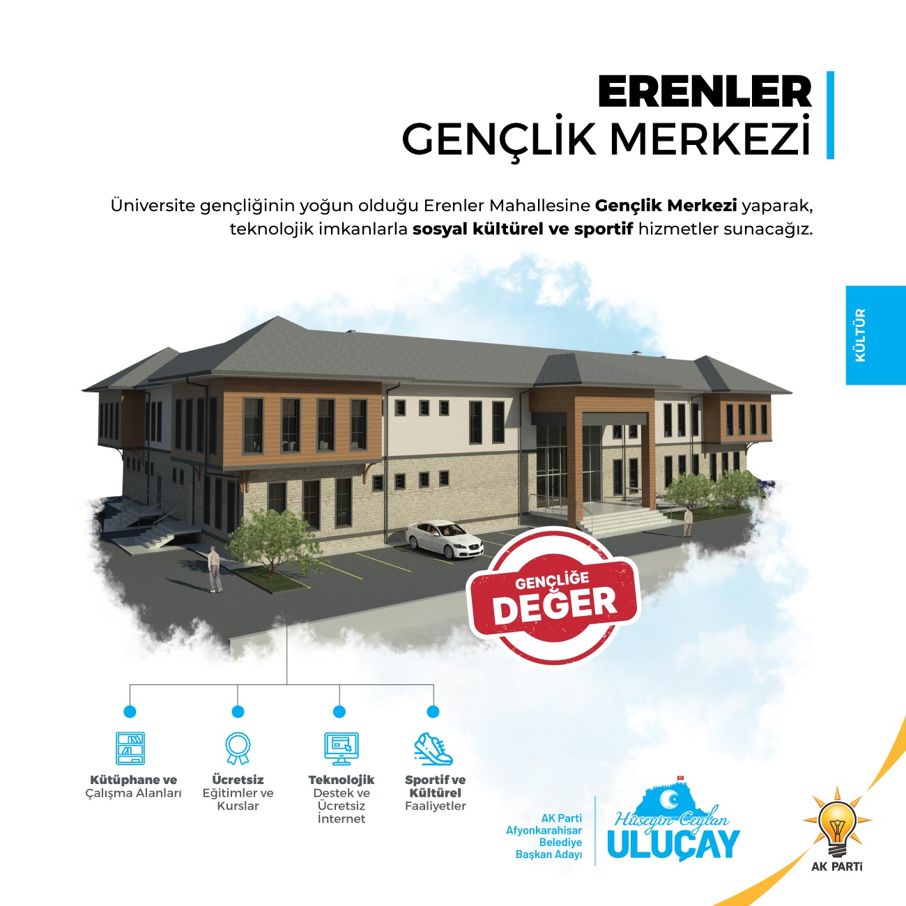 ERENLERE GENÇLİK MERKEZİ GELİYOR