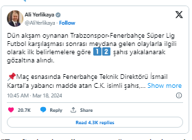Trabzonspor Fenerbahçe Maçıyla İlgili Soruşturma Başlatıldı