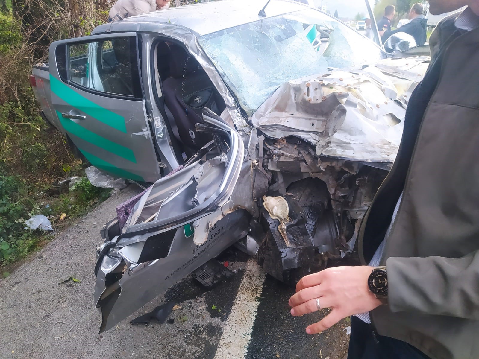 Orman İşletme Müdürlüğü Aracı Kaza Yaptı: 3 Yaralı