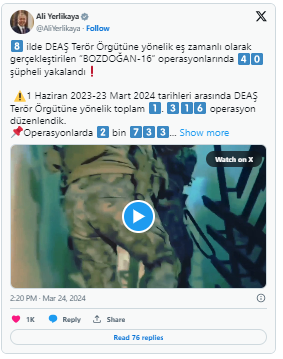 Afyonkarahisar’da ‘Bozdoğan-16’ Operasyonu