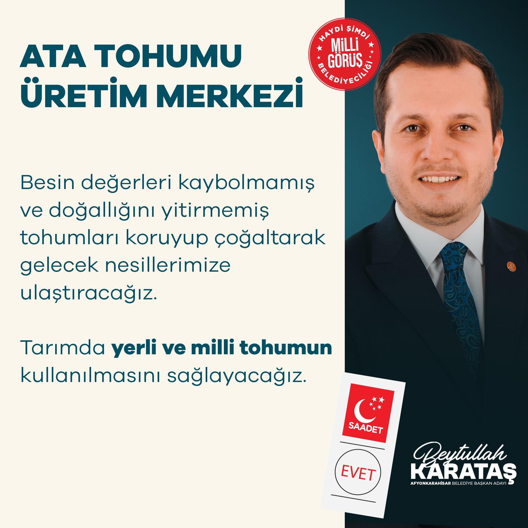 "ATA TOHUMU ÜRETİM MERKEZİ KURACAĞIZ"