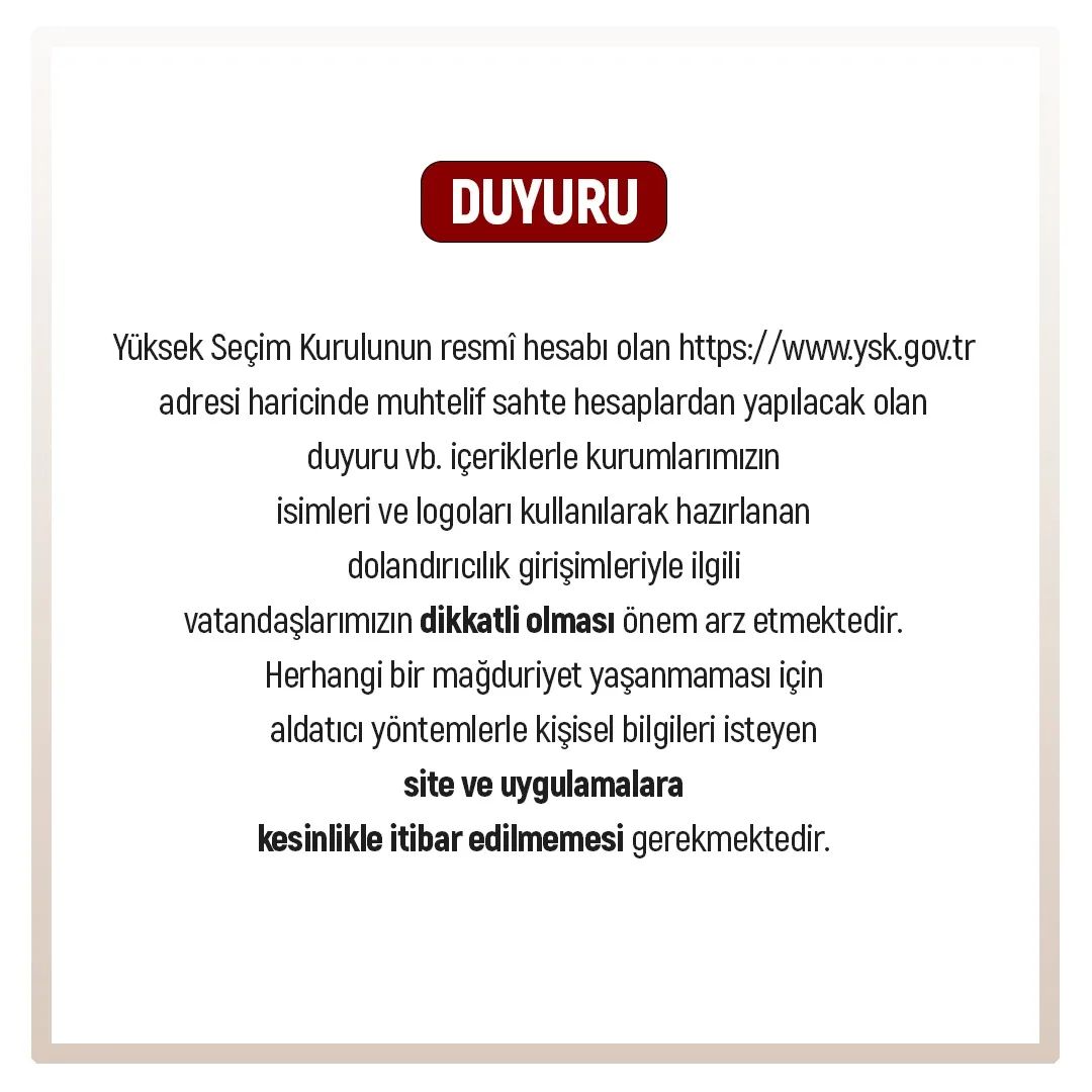 Valilik Uyardı: Sahte Hesaplardan Yapılan Seçim Dolandırıcılığına Dikkat!