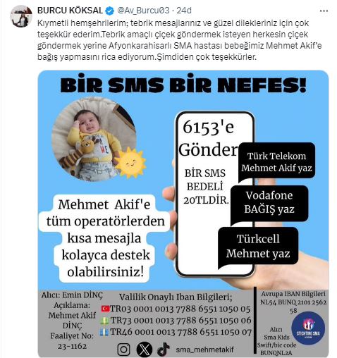 Afyon'un İlk Kadın Belediye Başkanı Köksal'ın İlk İcraatı SMA'lı Akif'e Desteği Oldu