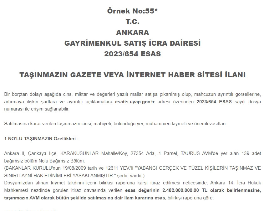 Ankara'nın Ünlü AVM'si Satışa Çıkarılıyor!