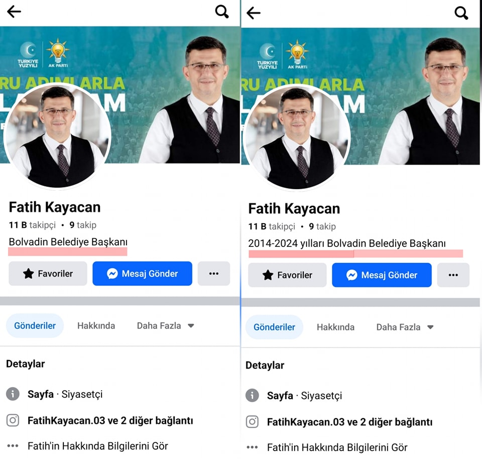 Eski Başkan Kayacan Biyografisini Güncelledi