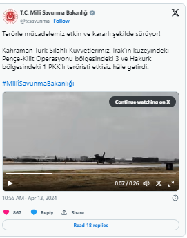 MSB Paylaştı: 4 Pkk'lı Terörist Etkisiz Hale Getirildi