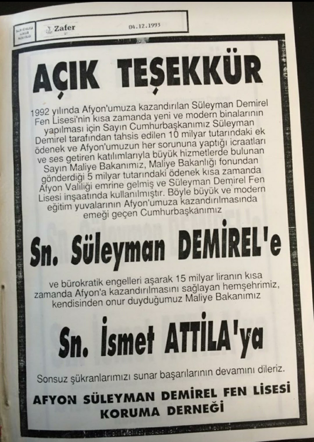 İSMET  ATTİLA -20- EĞİTİM ALANINDA YATIRIM VE HİZMETLER