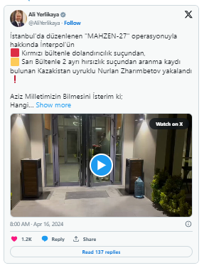 "Mahzen-27" Operasyonu Düzenlendi