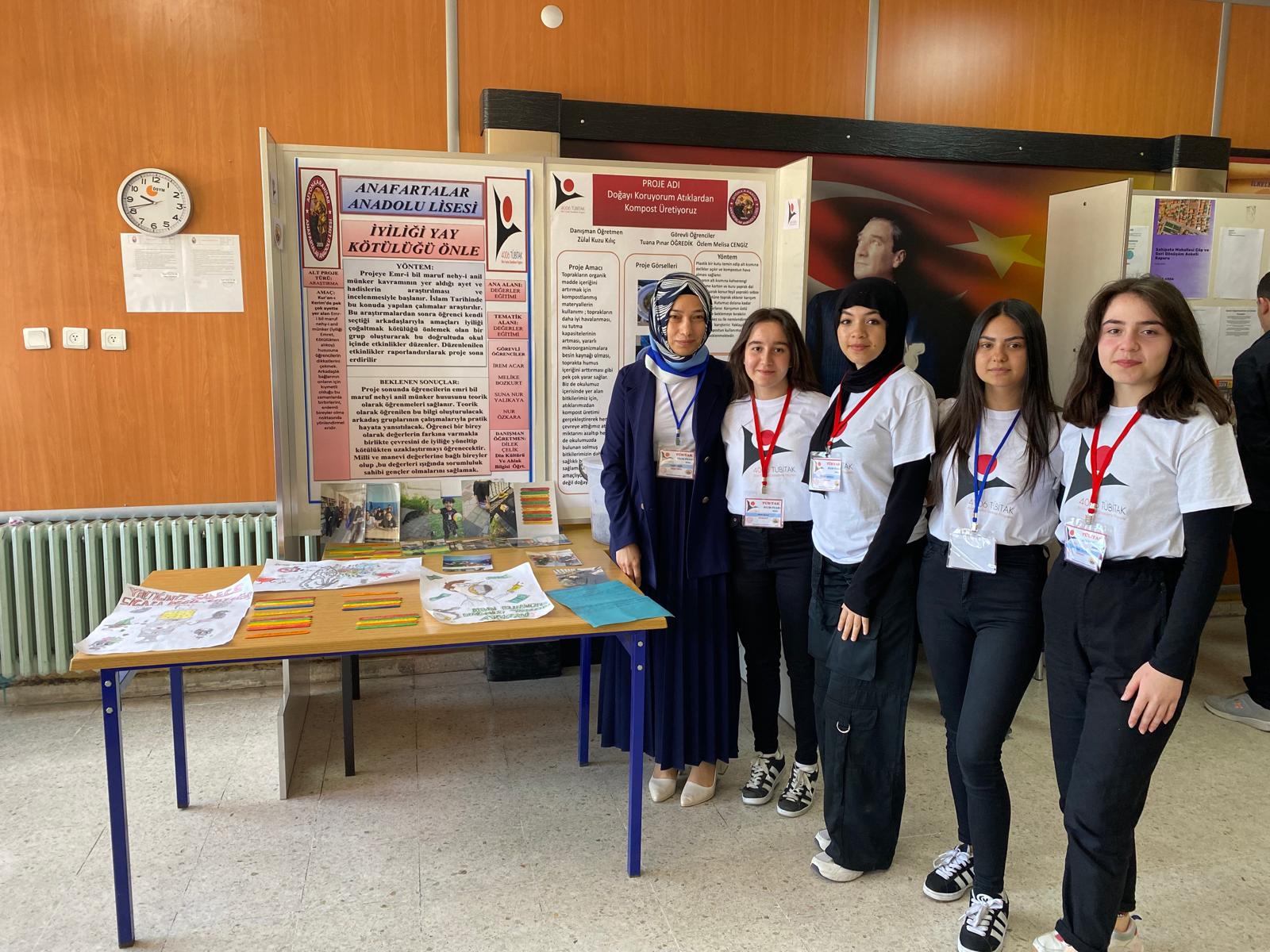 ANAFARTALAR ANADOLU LİSESİ TÜBİTAK 4006 BİLİM FUARI AÇILDI…