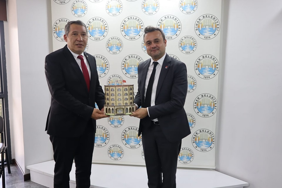 CHP'li Erhan Dinar'da Başkan Topçu'yu Ziyaret Etti