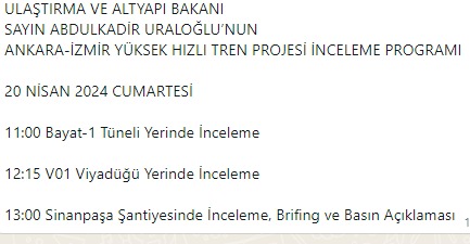 ULAŞTIRMA VE ALTYAPI BAKANI AFYON'A GELİYOR