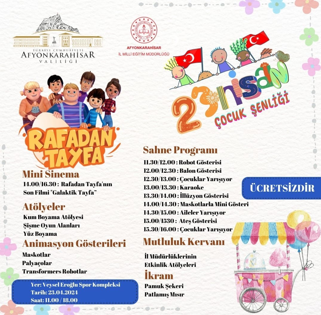 AFYON VALİLİĞİNDEN ÇOCUKLARA ÖZEL PROGRAM