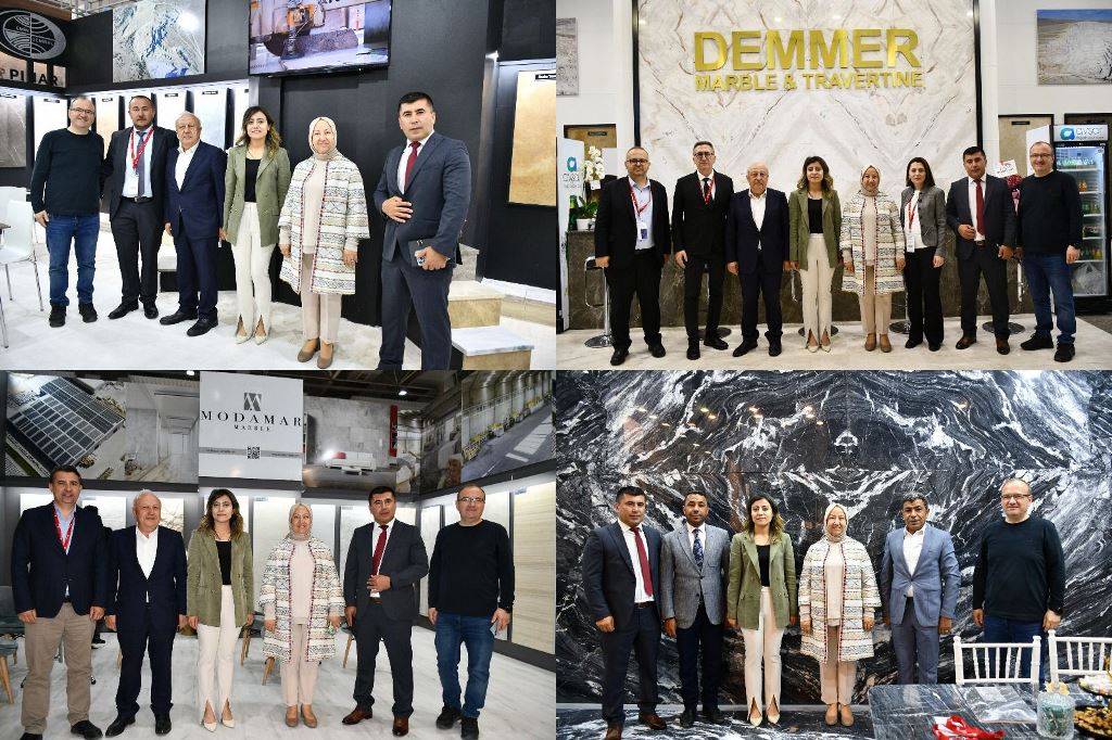 İMİOSB YÖNETİMİ, MARBLE İZMİR FUARINDA İSCEHİSARLI FİRMALARI ZİYARET ETTİ
