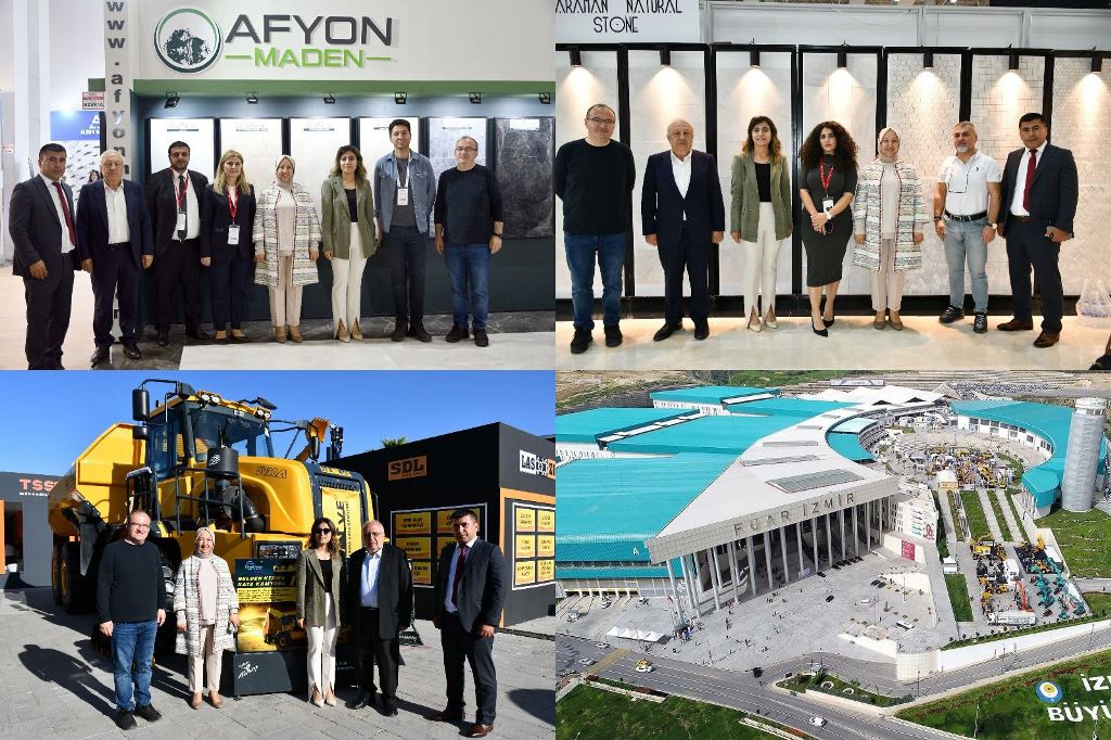 İMİOSB YÖNETİMİ, MARBLE İZMİR FUARINDA İSCEHİSARLI FİRMALARI ZİYARET ETTİ