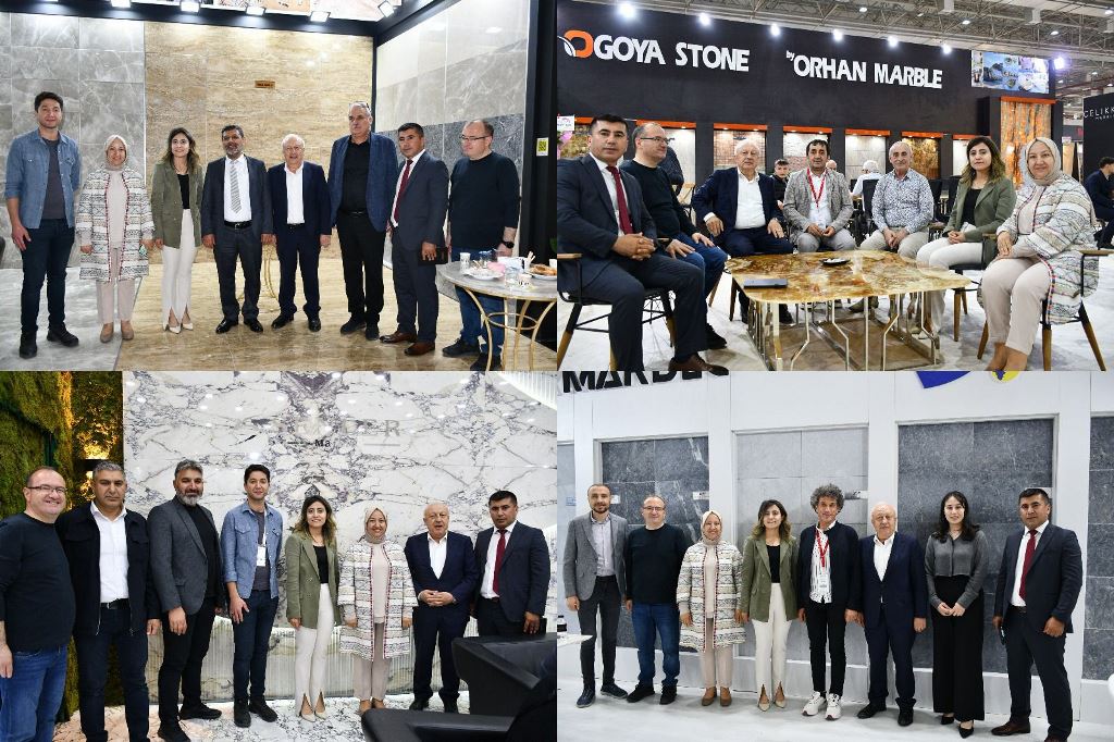 İMİOSB YÖNETİMİ, MARBLE İZMİR FUARINDA İSCEHİSARLI FİRMALARI ZİYARET ETTİ