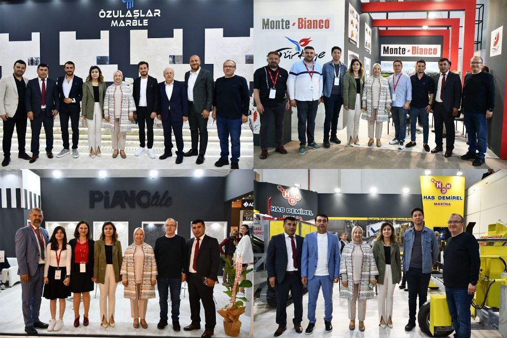 İMİOSB YÖNETİMİ, MARBLE İZMİR FUARINDA İSCEHİSARLI FİRMALARI ZİYARET ETTİ