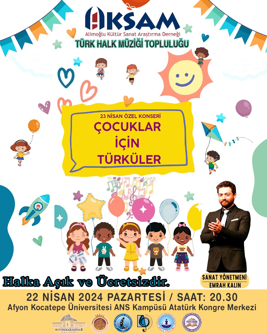 "ÇOCUKLAR İÇİN TÜRKÜLER"KONSERİ DÜZENLENECEK