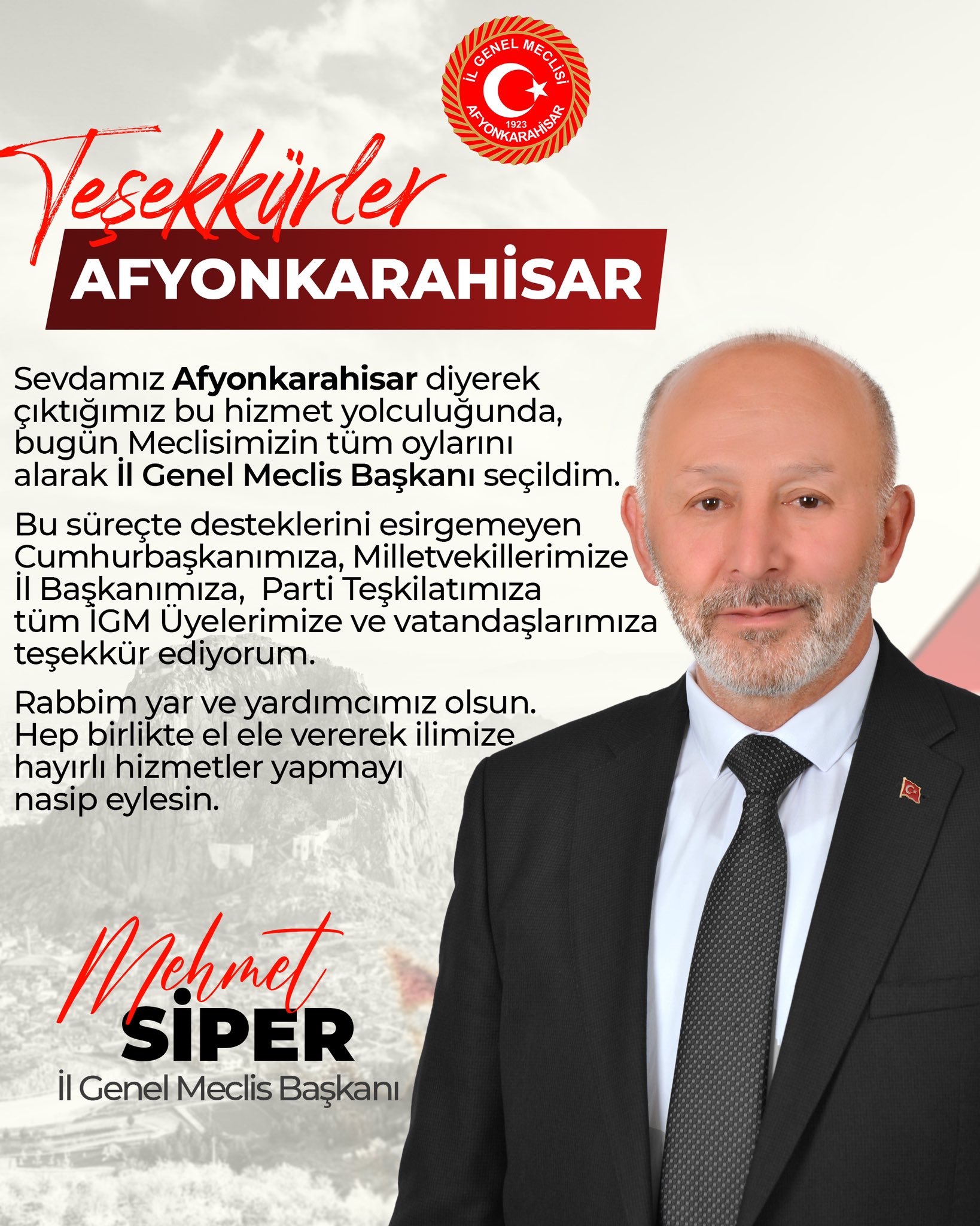 İGM Başkanı Siper Teşekkür Etti