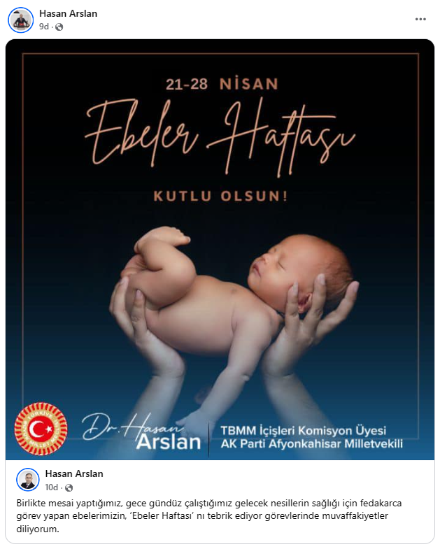 Milletvekili Arslan, ‘Ebeler Haftası’nı Kutladı