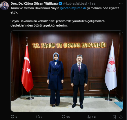Vali Yiğitbaşı  Bakan Yumaklı'yı Makamında Ziyaret Etti