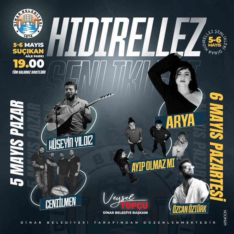 DİNAR'DA HIDIRELLEZ FESTİVALİ DÜZENLENECEK